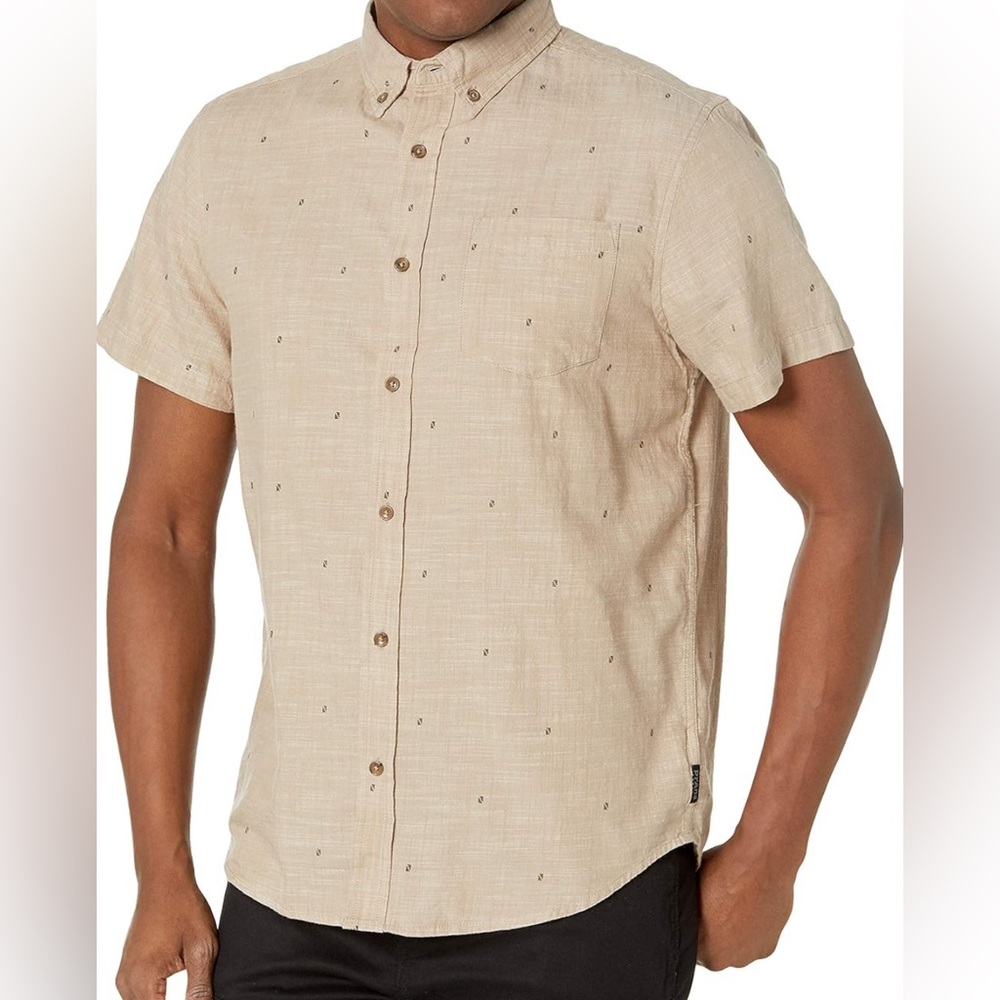 prAna Men's San Martino Button Down Slim Fit Sz M